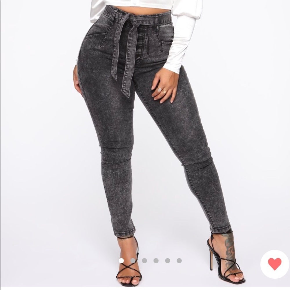 All wrapped up high rise jean